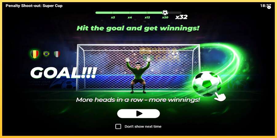 Penalty Shoot-Out: Super Cup акча үчүн оюн машинасы, сүрөт 1