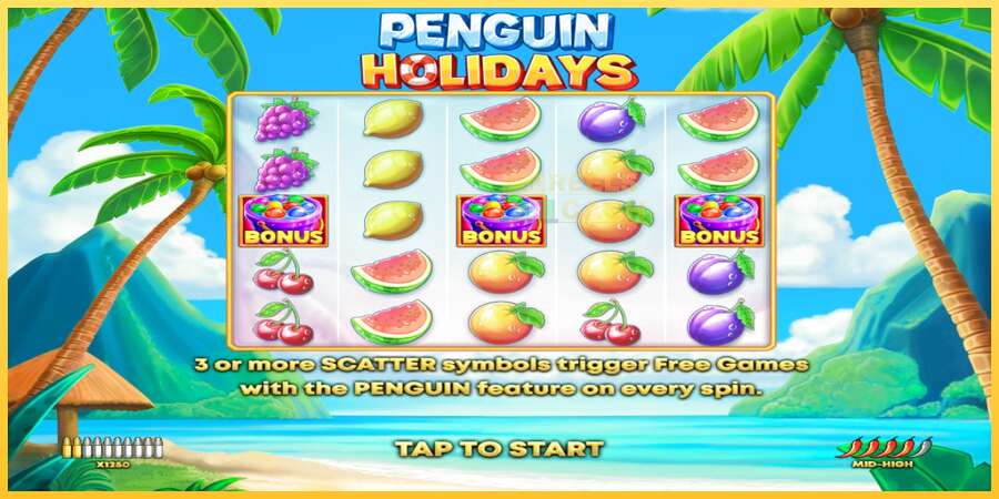 Penguin Holidays акча үчүн оюн машинасы, сүрөт 1