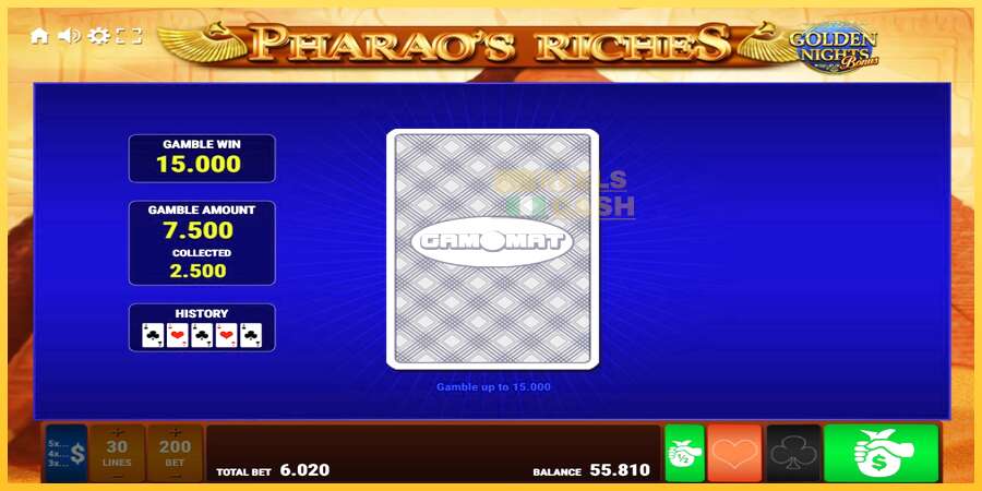 Pharaos Riches Golden Nights акча үчүн оюн машинасы, сүрөт 5