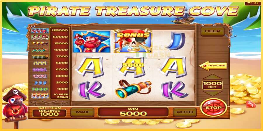 Pirate Treasure Cove 3x3 акча үчүн оюн машинасы, сүрөт 2