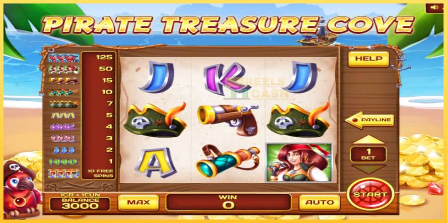 Pirate Treasure Cove Pull Tabs акча үчүн оюн машинасы, сүрөт 1