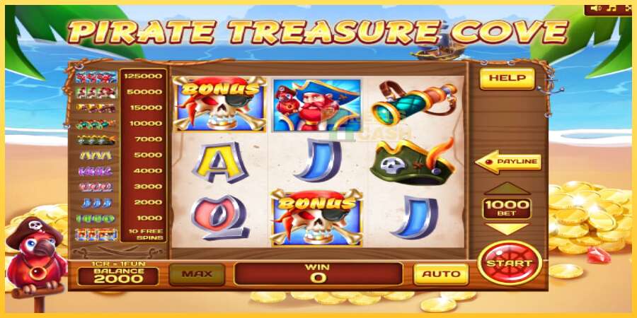 Pirate Treasure Cove Pull Tabs акча үчүн оюн машинасы, сүрөт 4