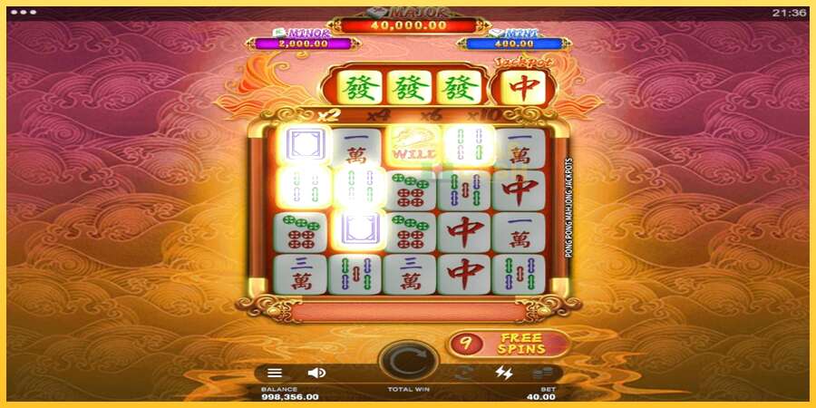 Pong Pong Mahjong Jackpots акча үчүн оюн машинасы, сүрөт 5