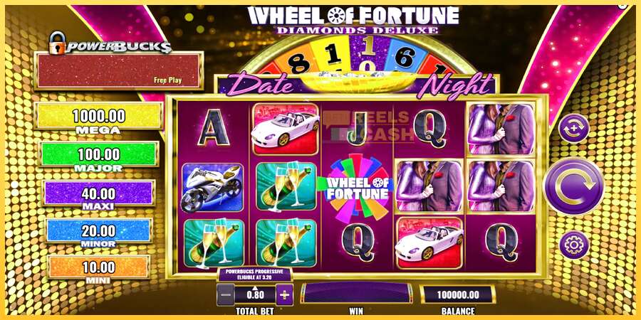 PowerBucks Wheel of Fortune Diamonds Deluxe Date Night акча үчүн оюн машинасы, сүрөт 2