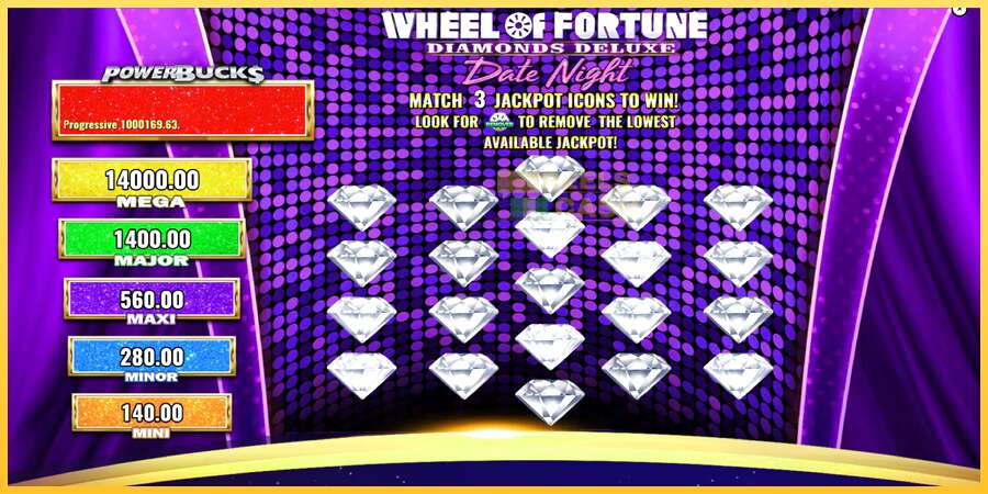 PowerBucks Wheel of Fortune Diamonds Deluxe Date Night акча үчүн оюн машинасы, сүрөт 4