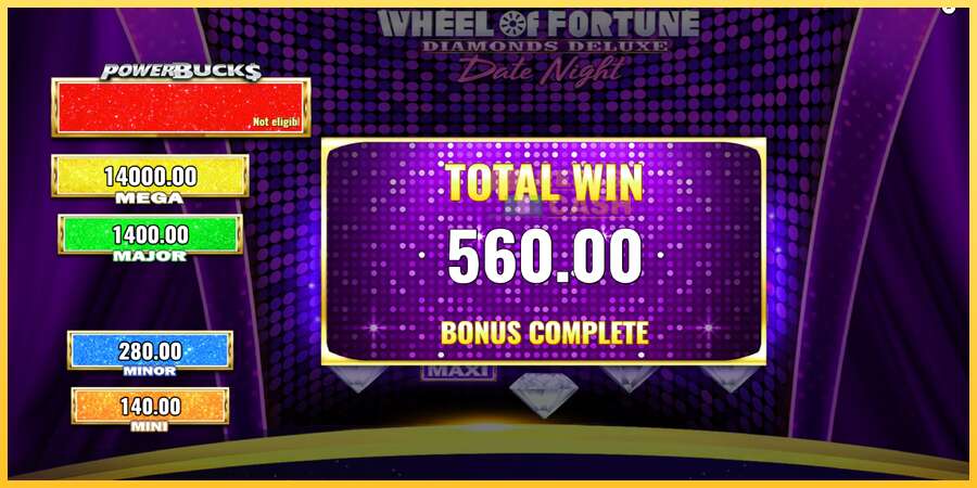 PowerBucks Wheel of Fortune Diamonds Deluxe Date Night акча үчүн оюн машинасы, сүрөт 5