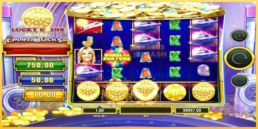 PowerBucks Wheel of Fortune Lucky Coins On Stage акча үчүн оюн машинасы, сүрөт 2