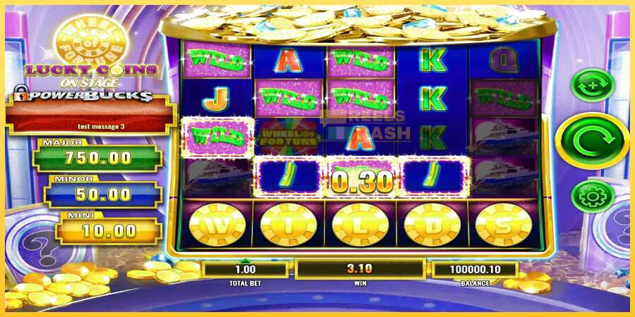 PowerBucks Wheel of Fortune Lucky Coins On Stage акча үчүн оюн машинасы, сүрөт 4