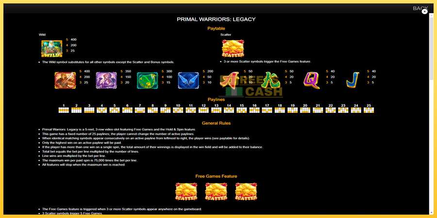 Primal Warriors: Legacy акча үчүн оюн машинасы, сүрөт 7