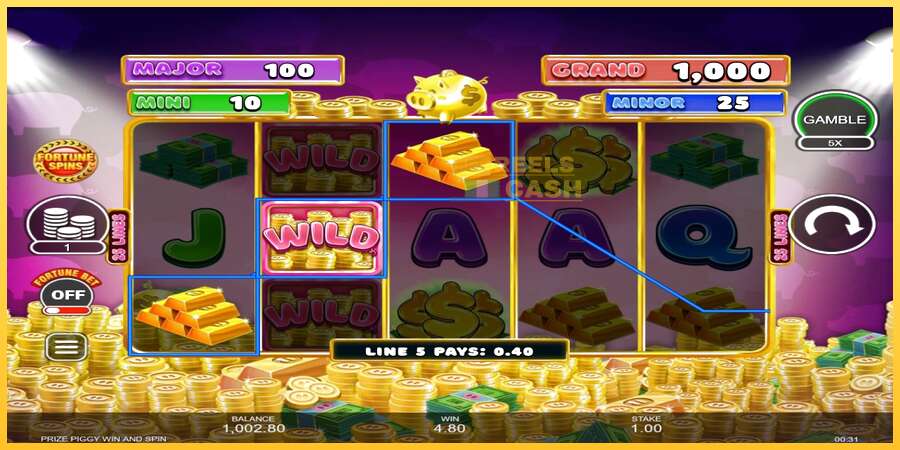 Prize Piggy Win & Spin акча үчүн оюн машинасы, сүрөт 3