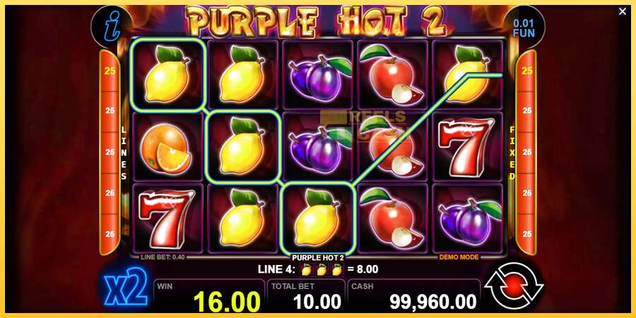 Purple Hot 2 акча үчүн оюн машинасы, сүрөт 2