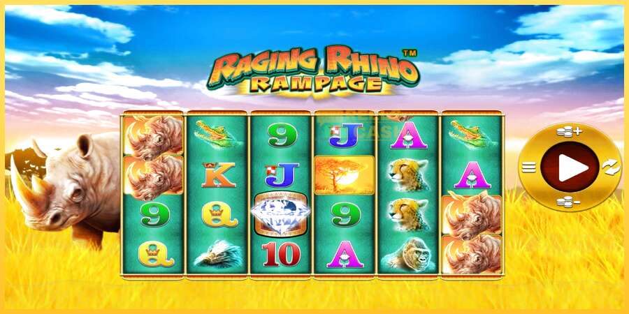 Raging Rhino Rampage акча үчүн оюн машинасы, сүрөт 1