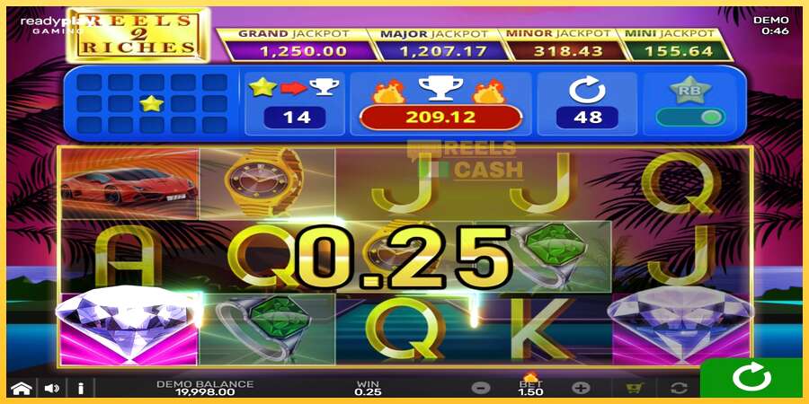 Reels 2 Riches with Reel Bingo акча үчүн оюн машинасы, сүрөт 2