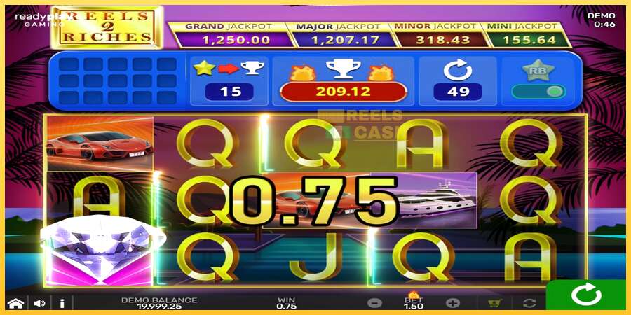 Reels 2 Riches with Reel Bingo акча үчүн оюн машинасы, сүрөт 3