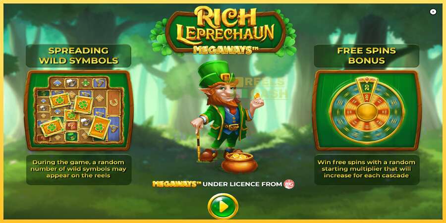 Rich Leprechaun Megaways акча үчүн оюн машинасы, сүрөт 1