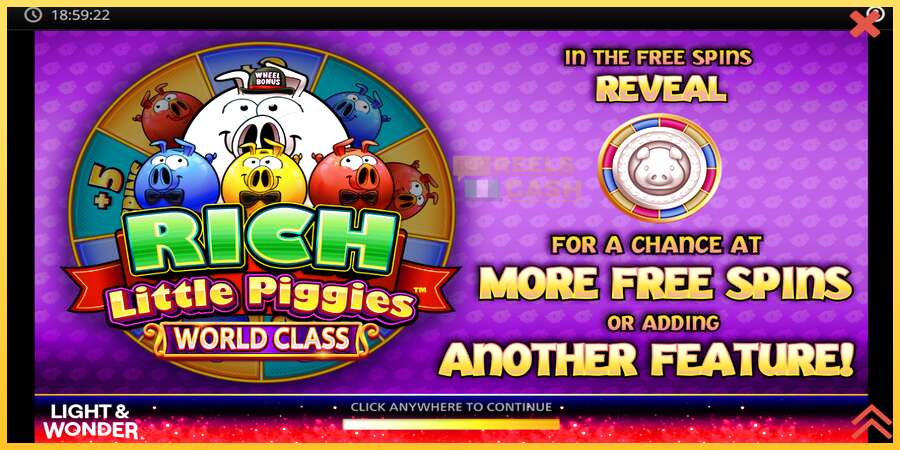 Rich Little Piggies World Class акча үчүн оюн машинасы, сүрөт 1