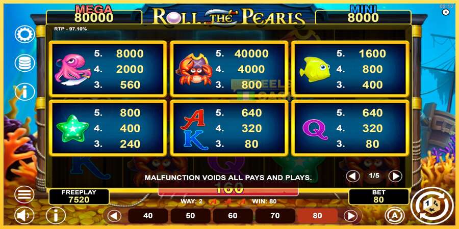 Roll The Pearls Hold & Win акча үчүн оюн машинасы, сүрөт 5