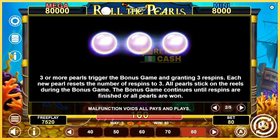 Roll The Pearls Hold & Win акча үчүн оюн машинасы, сүрөт 6