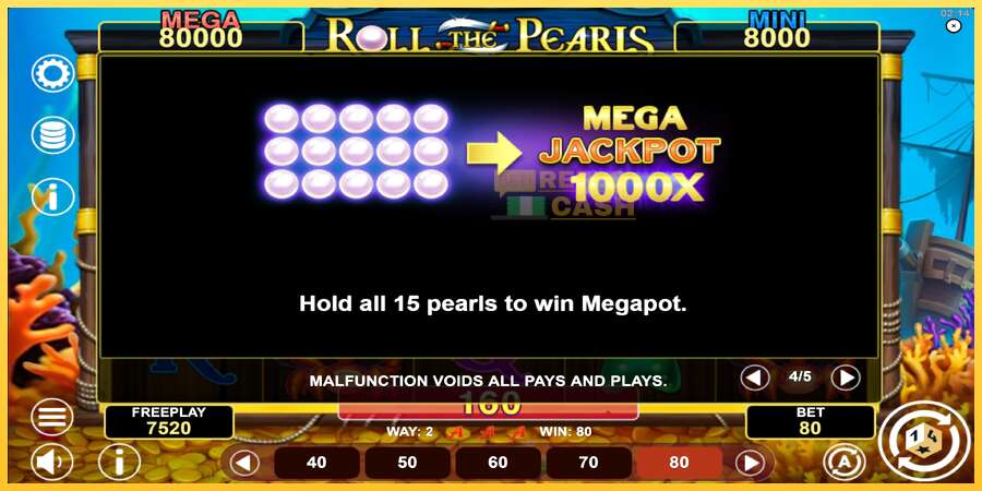 Roll The Pearls Hold & Win акча үчүн оюн машинасы, сүрөт 7