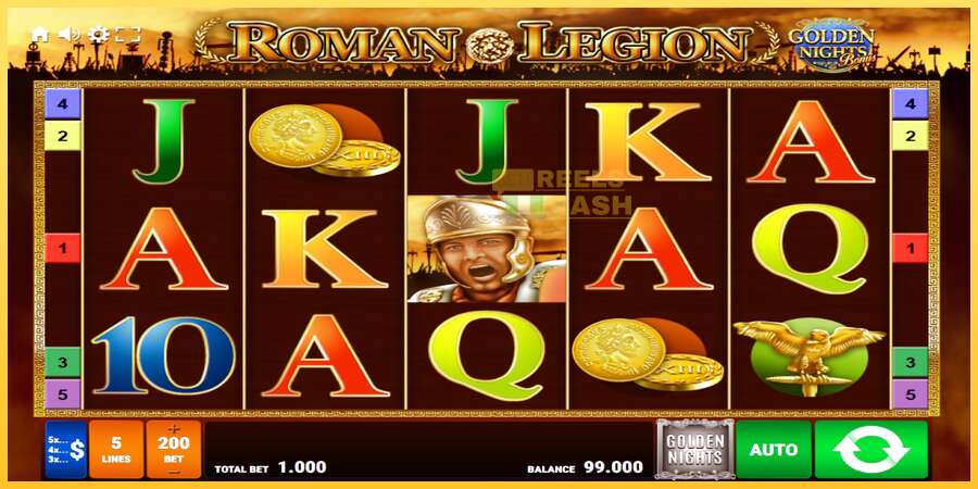 Roman Legion Golden Nights акча үчүн оюн машинасы, сүрөт 1