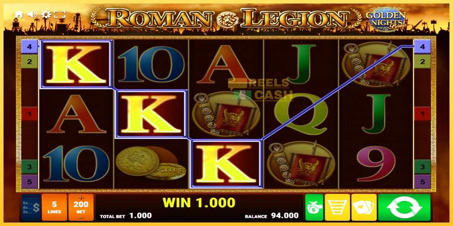 Roman Legion Golden Nights акча үчүн оюн машинасы, сүрөт 2