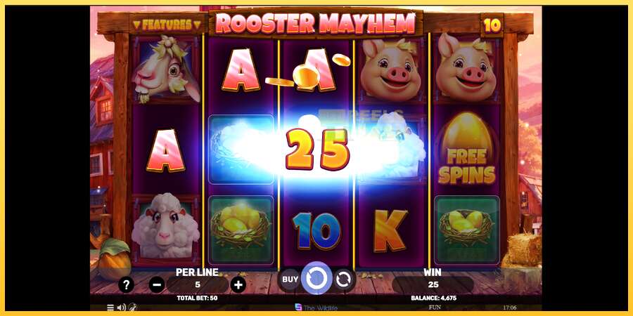 Rooster Mayhem акча үчүн оюн машинасы, сүрөт 3