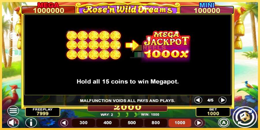 Rose’n Wild Dreams Hold & Win акча үчүн оюн машинасы, сүрөт 7