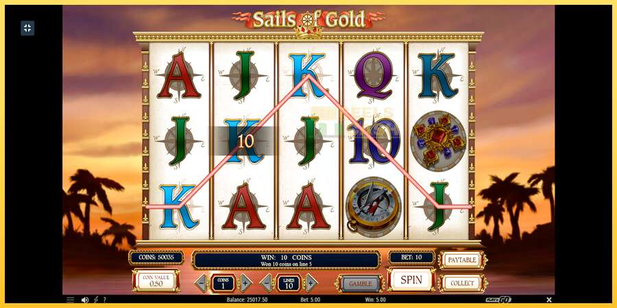 Sails of Gold акча үчүн оюн машинасы, сүрөт 7