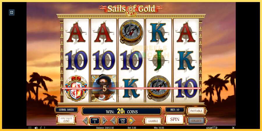 Sails of Gold акча үчүн оюн машинасы, сүрөт 8