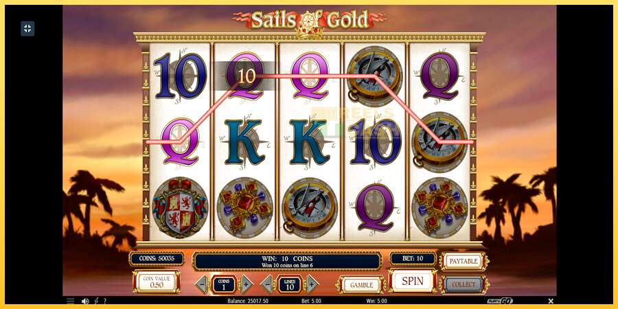 Sails of Gold акча үчүн оюн машинасы, сүрөт 9