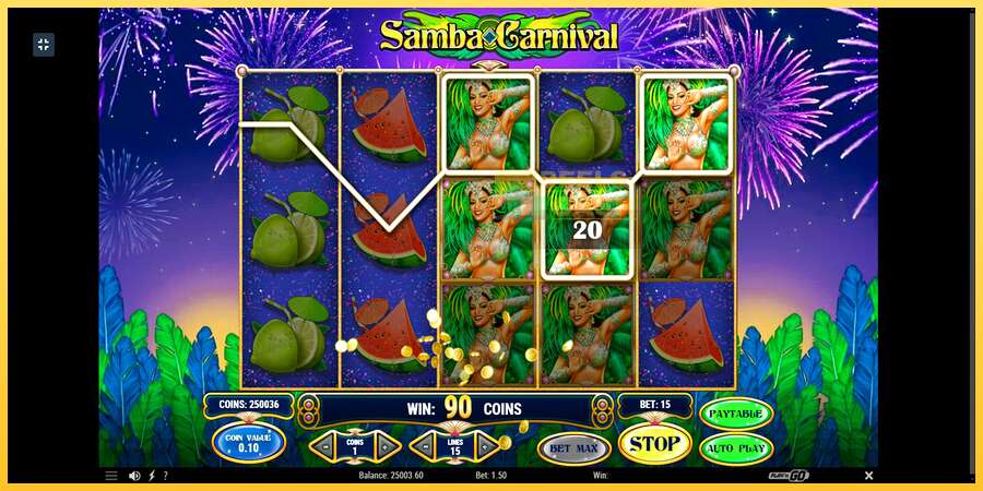 Samba Carnival акча үчүн оюн машинасы, сүрөт 5