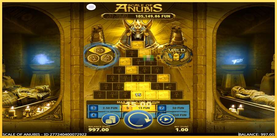 Scale of Anubis акча үчүн оюн машинасы, сүрөт 3