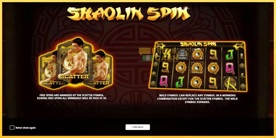 Shaolin Spin акча үчүн оюн машинасы, сүрөт 1