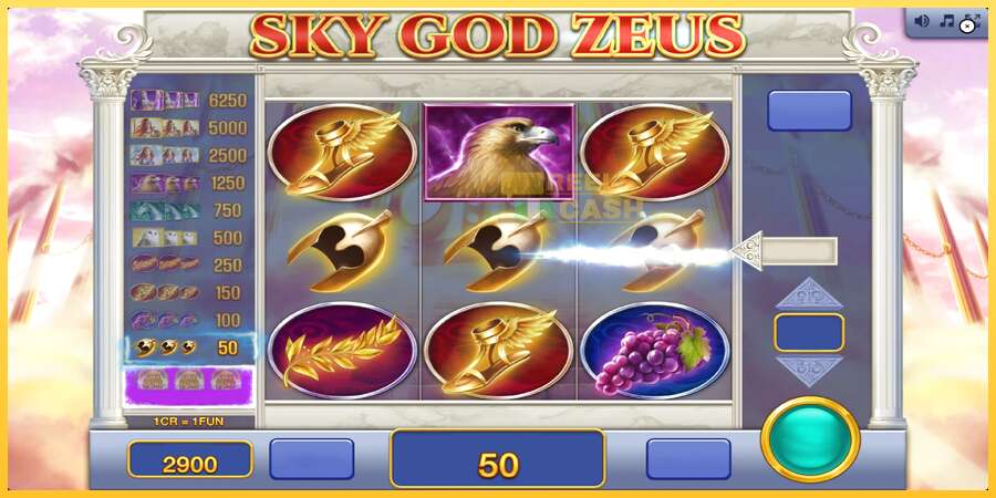 Sky God Zeus 3x3 акча үчүн оюн машинасы, сүрөт 4