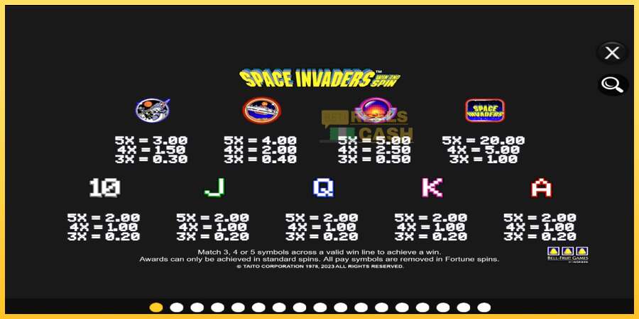 Space Invaders Win and Spin акча үчүн оюн машинасы, сүрөт 4