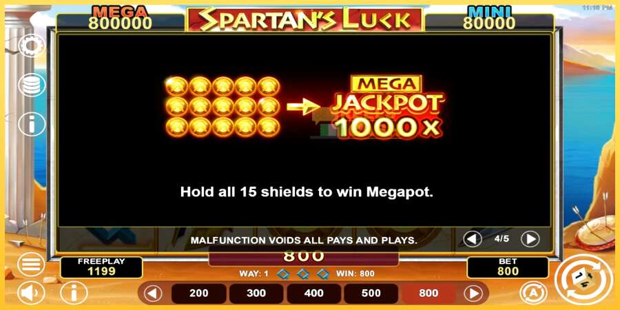 Spartans Luck Hold & Win акча үчүн оюн машинасы, сүрөт 7