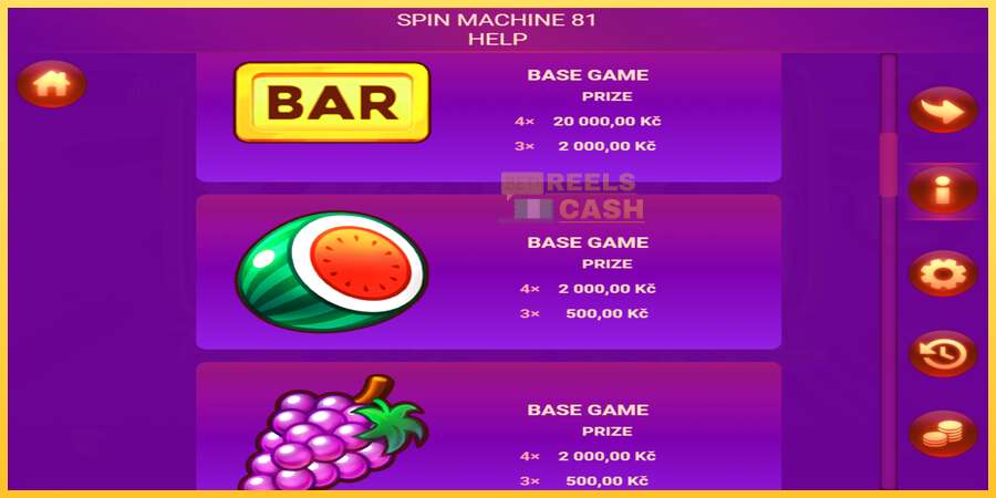 Spin Machine 81 акча үчүн оюн машинасы, сүрөт 4