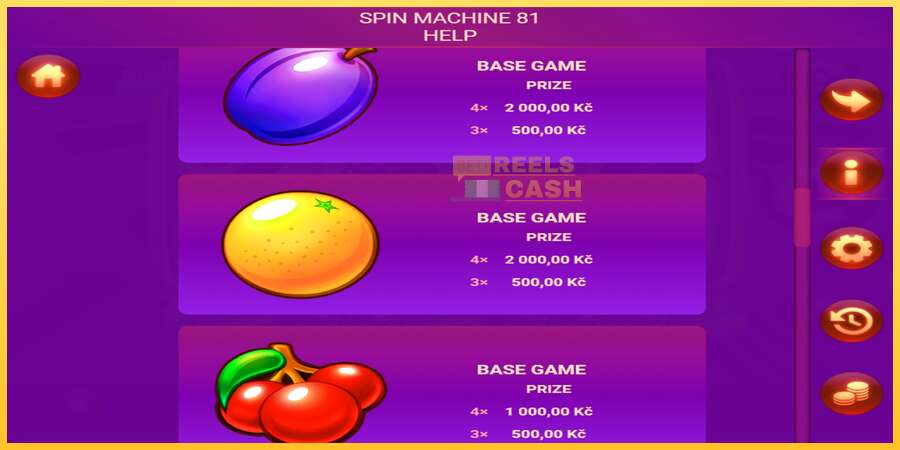 Spin Machine 81 акча үчүн оюн машинасы, сүрөт 5