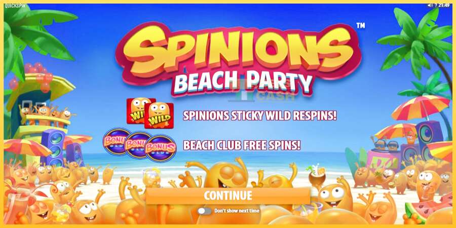 Spinions Beach Party акча үчүн оюн машинасы, сүрөт 1