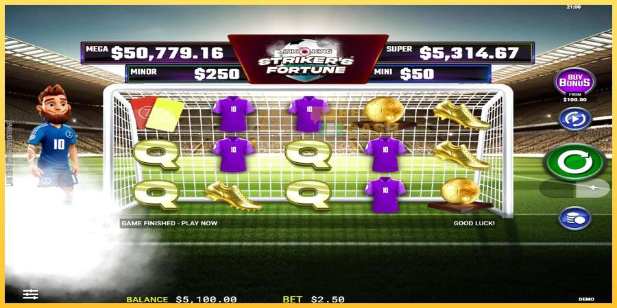 Strikers Fortune акча үчүн оюн машинасы, сүрөт 1