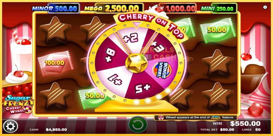 Sugar Frenzy Cherry Wheel акча үчүн оюн машинасы, сүрөт 4