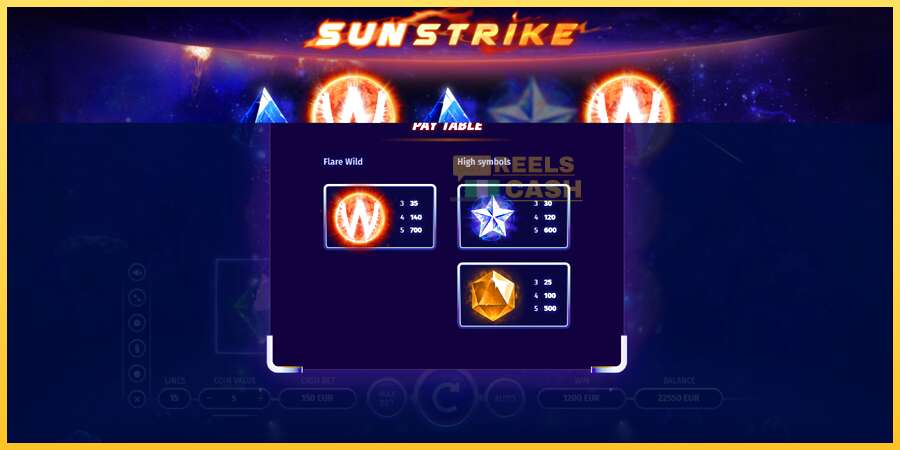 Sun Strike акча үчүн оюн машинасы, сүрөт 5