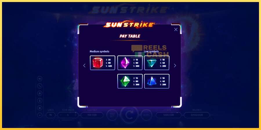 Sun Strike акча үчүн оюн машинасы, сүрөт 6