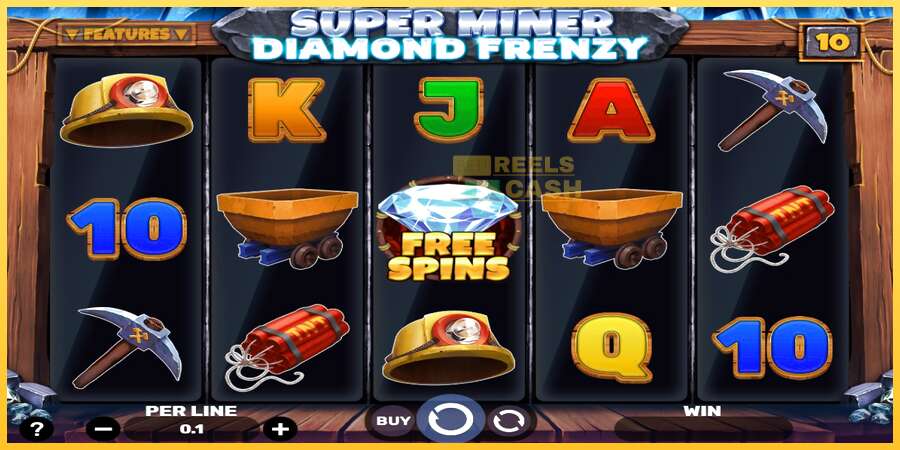 Super Miner - Diamond Frenzy акча үчүн оюн машинасы, сүрөт 1