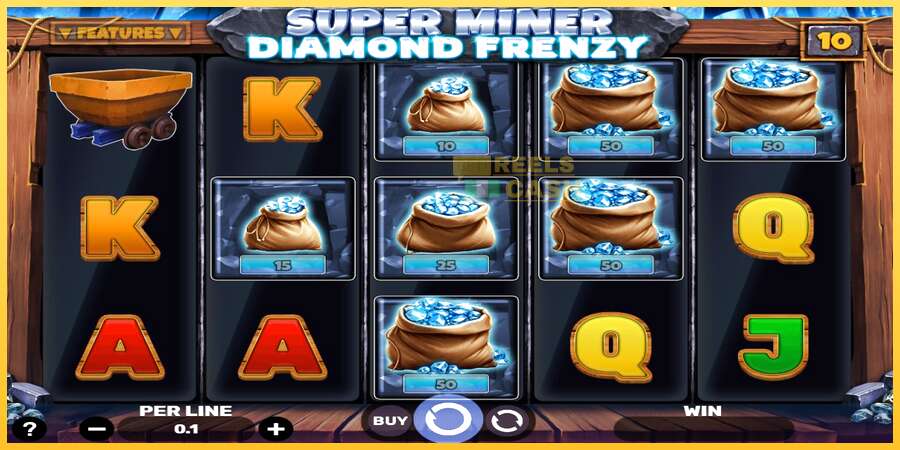 Super Miner - Diamond Frenzy акча үчүн оюн машинасы, сүрөт 2