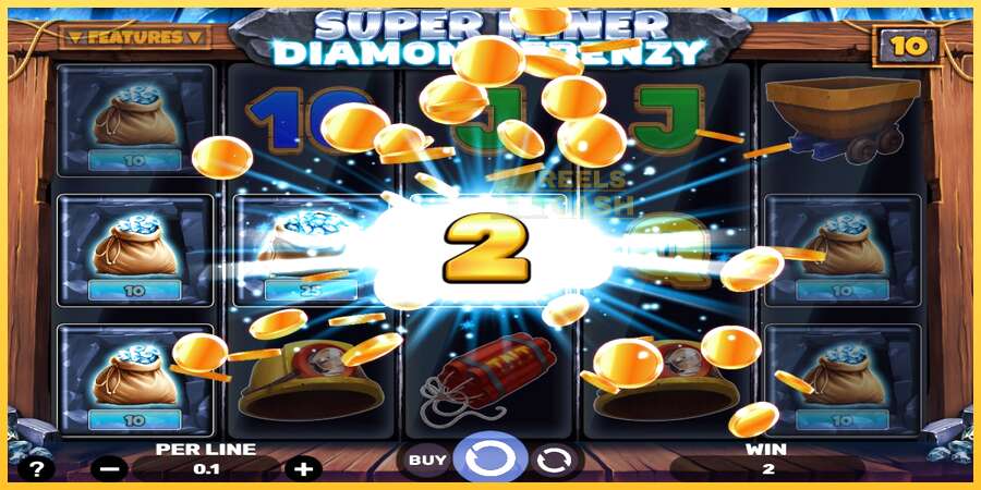 Super Miner - Diamond Frenzy акча үчүн оюн машинасы, сүрөт 3