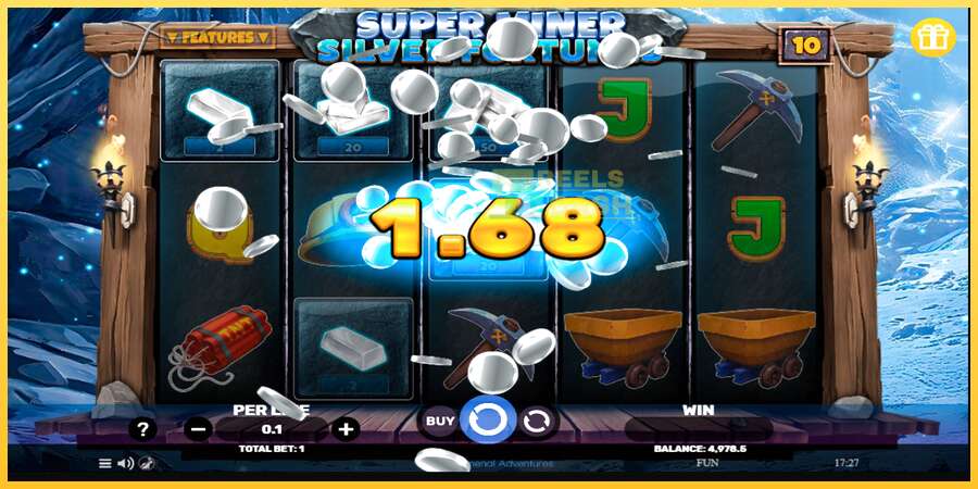 Super Miner Silver Fortunes акча үчүн оюн машинасы, сүрөт 3