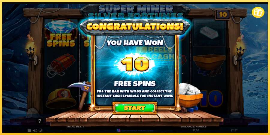 Super Miner Silver Fortunes акча үчүн оюн машинасы, сүрөт 5