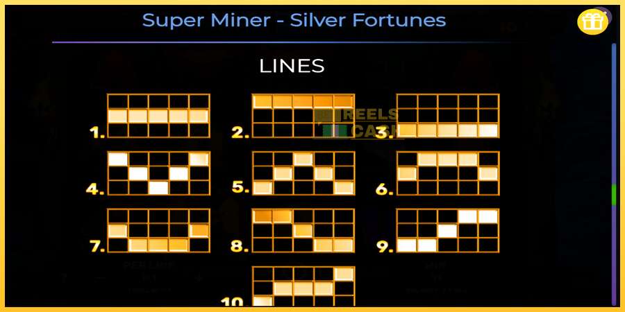 Super Miner Silver Fortunes акча үчүн оюн машинасы, сүрөт 7