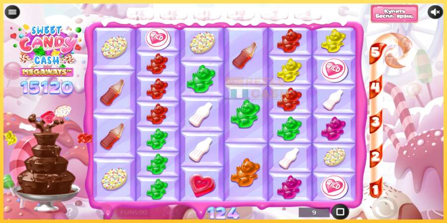 Sweet Candy Cash Megaway акча үчүн оюн машинасы, сүрөт 5